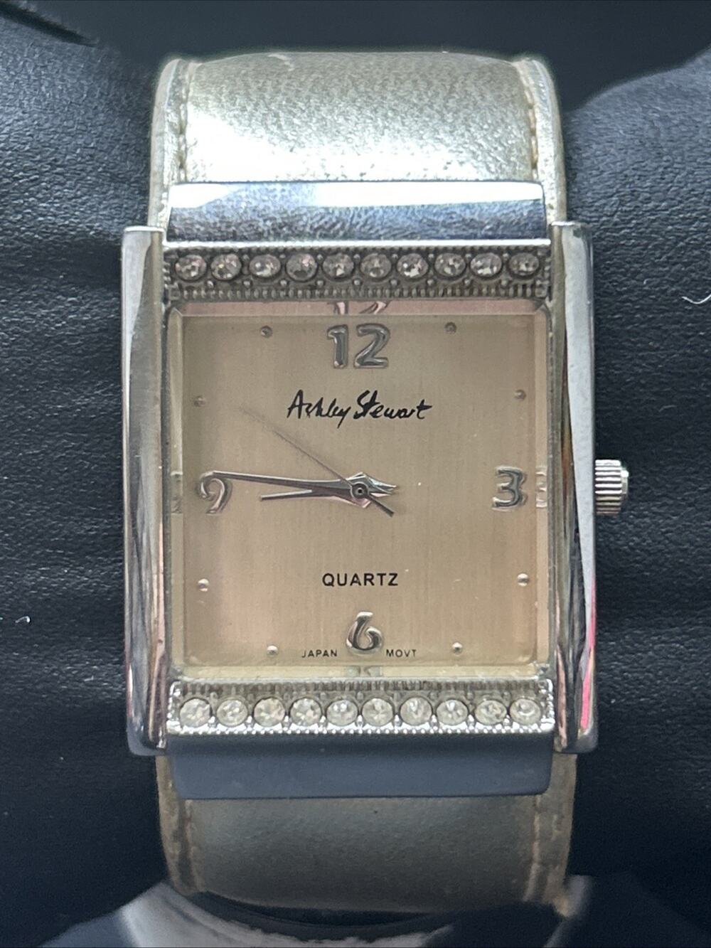 Ashley Stewart Silver Tone Case Gold Tone Dial And Band Women’s Cuff Watch